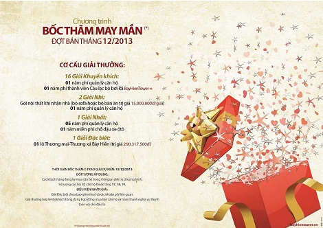 Chương trình bốc thăm may mắn đợt bán hàng tháng 12/2013