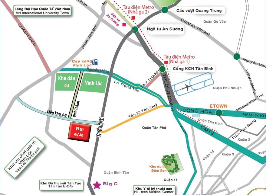 Bán đất sổ đỏ quận Bình Tân, 240 triệu (50%)/1 nền