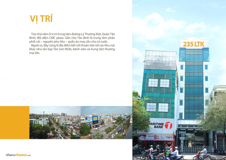 Cho thuê căn hộ đường Lý Thường Kiệt quận Tân Bình diện tích 167 m2