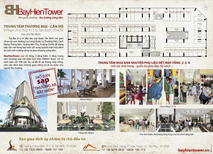 Bán sạp thương mại Bay Hien Tower giá 350 triệu/căn