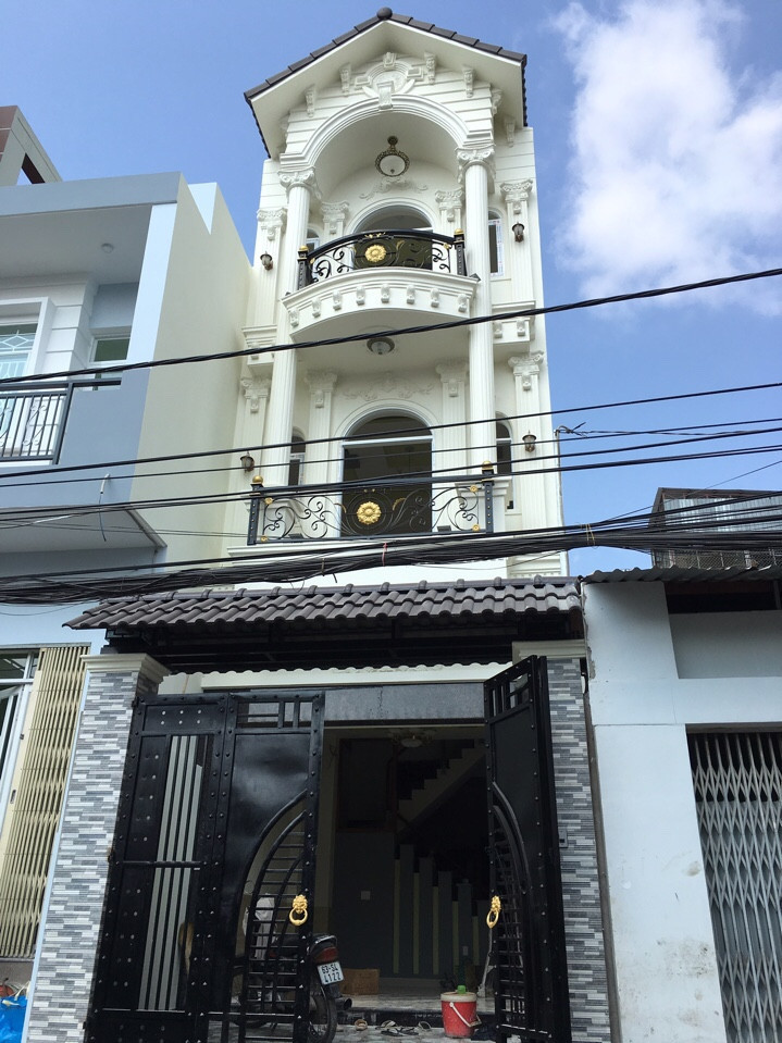 Nhà đường nhánh Gò Ô Môi hẻm xe hơi, P.Phú Thuận, Quận 7, 4 x 18m, Đông Bắc