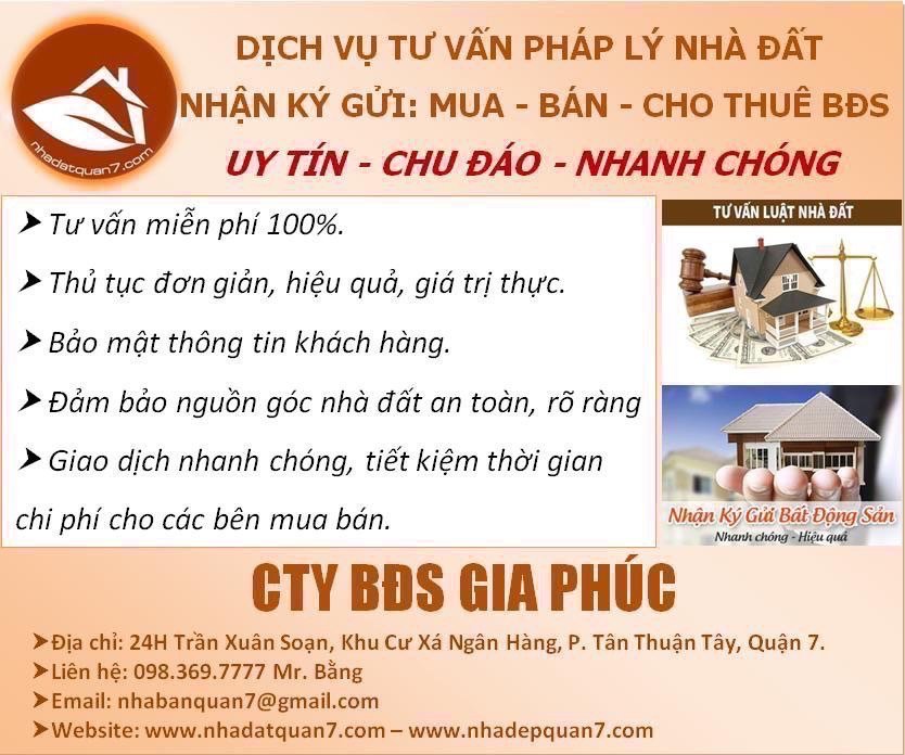 BĐS Gia Phúc: Dịch vụ đăng bộ sang tên – cấp đổi sổ nhà đất quận 7