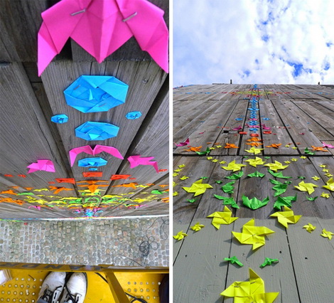 Nghệ thuật Origami đường phố tại Pháp