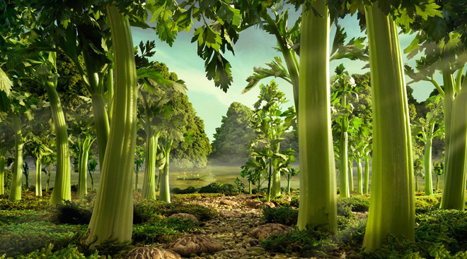 Cảnh thần tiên làm từ rau quả