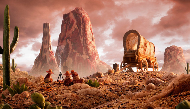 Cảnh thần tiên làm từ rau quả