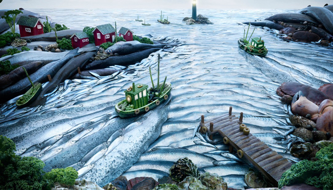 Cảnh thần tiên làm từ rau quả