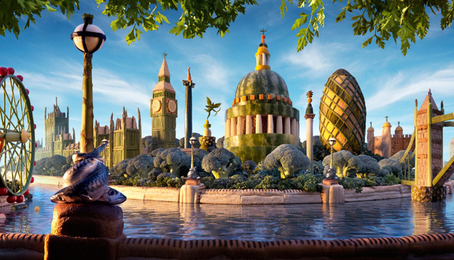 Cảnh thần tiên làm từ rau quả