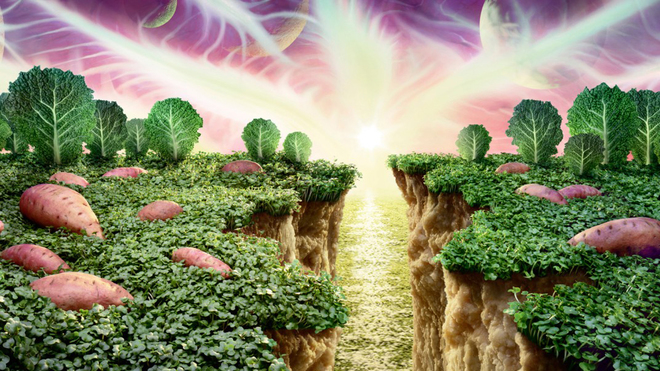 Cảnh thần tiên làm từ rau quả