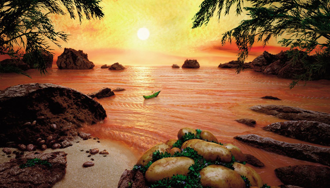 Cảnh thần tiên làm từ rau quả