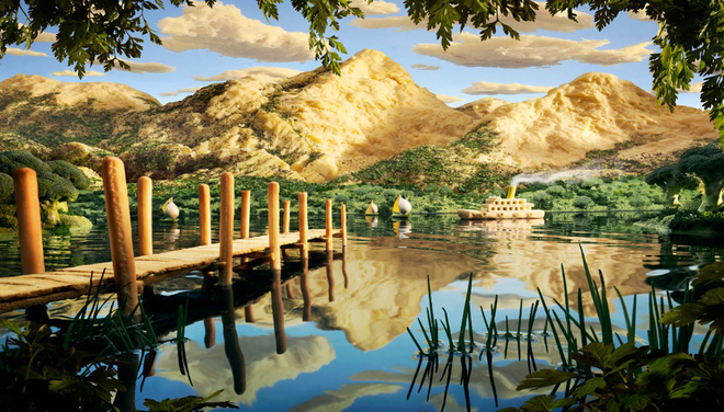 Cảnh thần tiên làm từ rau quả