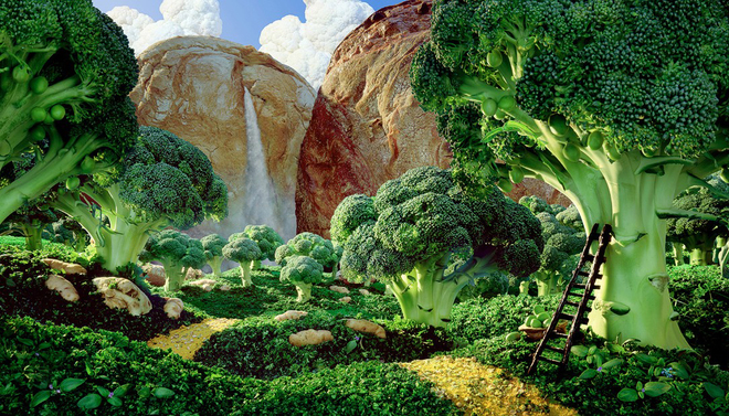 Cảnh thần tiên làm từ rau quả