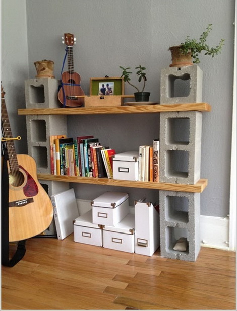 Trang trí nhà bằng các khối bê tông