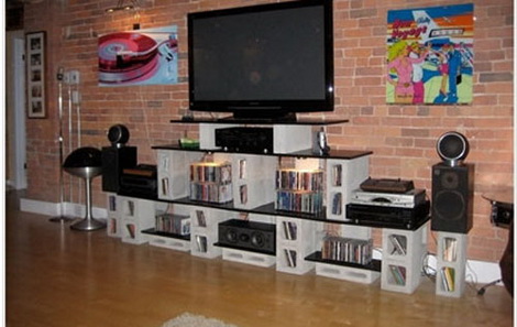 Trang trí nhà bằng các khối bê tông