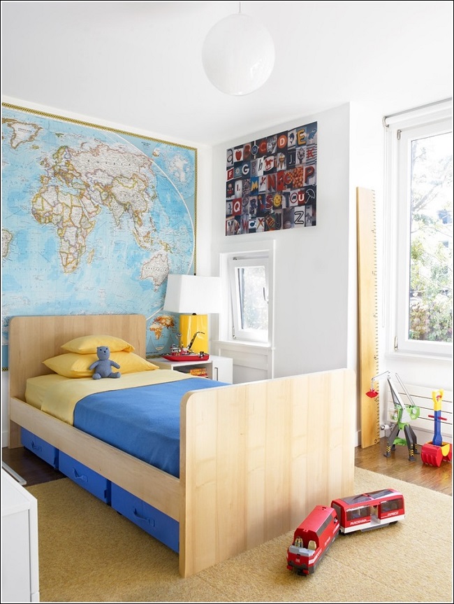 Trang trí phòng bằng bản đồ