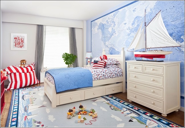 Trang trí phòng bằng bản đồ