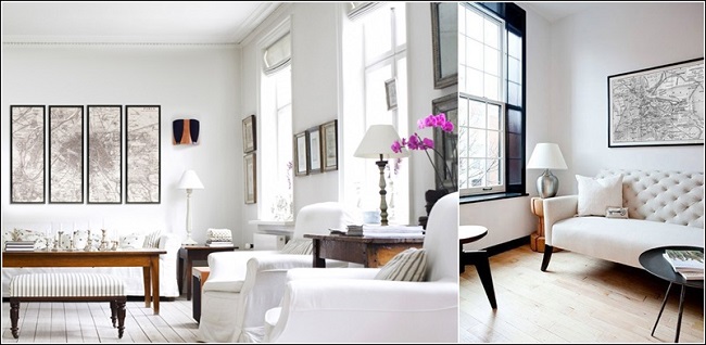 Trang trí phòng bằng bản đồ