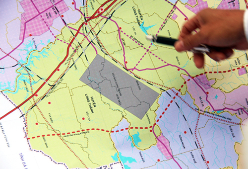 Bản đồ vị trí sân bay Long Thành